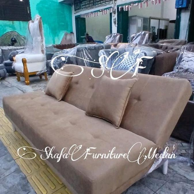 Terlaris Shafac Furniture Medan Sofa Bed Minimalis 100Cmx180Cm Dengan Desain Modern Dan Nyaman Untuk
