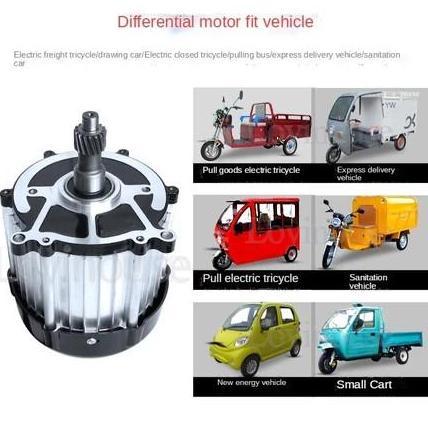 Dinamo Motor Listrik Listrik Roda 4 Sepeda Motor Roda 3 Bldc Motor Speed Controller  DC 48V/60V 1000