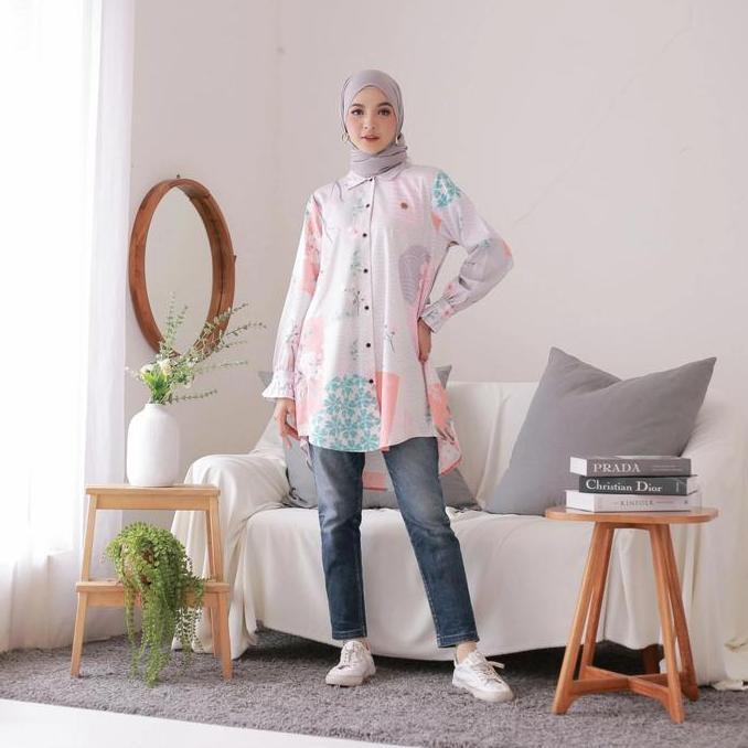 Kemeja Wanita Muslim Shirt Printing Nisha