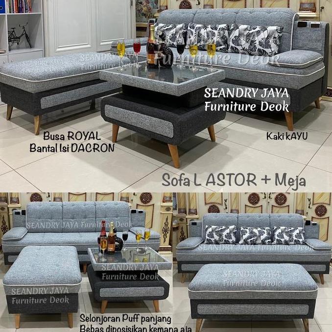 Terbaru Sofa L Minimalis Kekinian/Promo Murah/Seandry Jaya Furniture Depok