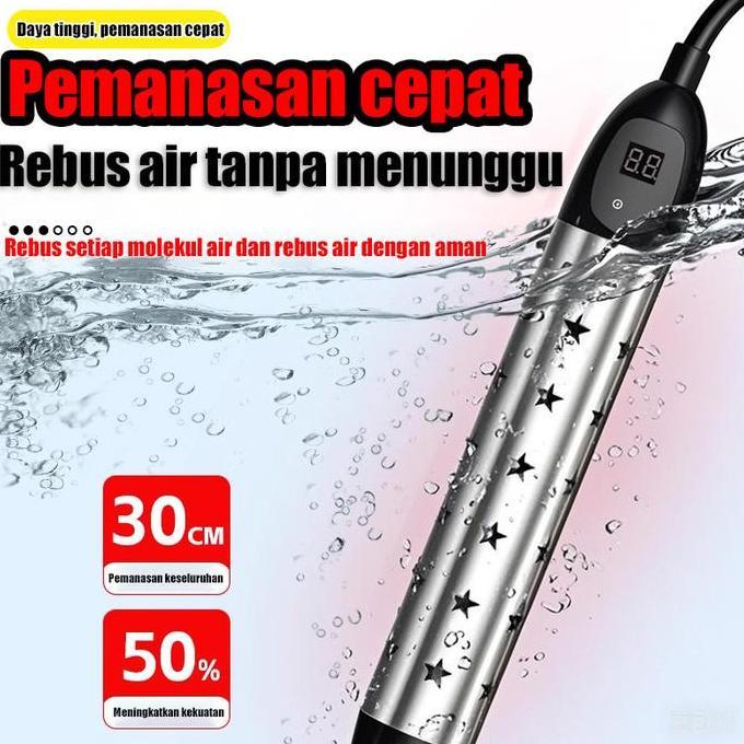 ELEMEN PEMANAS AIR WATER HEATER CELUP LISTRIK PORTABLE WATT TINGGI OTOMATIS ALAT WATER HEATER PORTAB