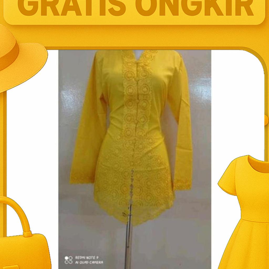 Kebaya Encim Bordir/Kebaya Encim Modern/Kebaya Lengan Panjang