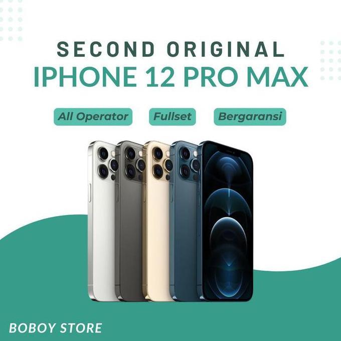 Terlaris Iphone 12 Pro Max 128Gb / 256Gb / 512Gb Bekas Fullset
