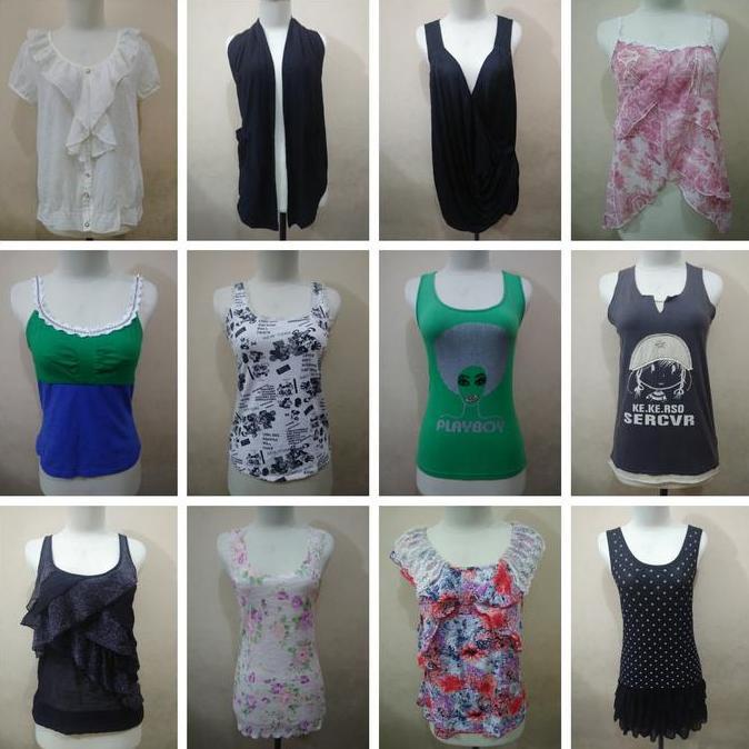 Paket Rijek 100pcs Atasan Import Blouse Import Kemeja Import