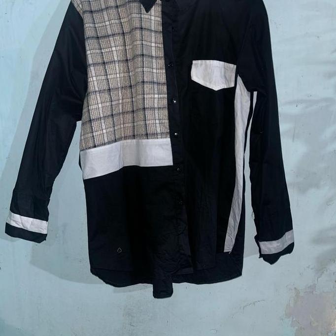 Kemeja Wanita Monochrome korean style untuk formal dan casual Batik Fit Kain Motif Nyaman Cantik Pan