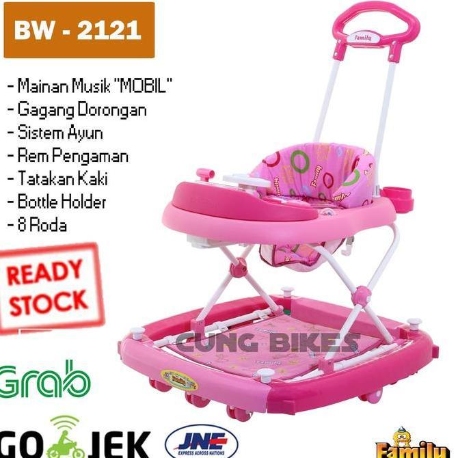 FAMILY Baby Walker 2121 warna Biru & Pink # FAMILY BabyWalker 2121