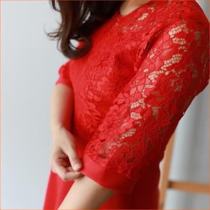 Baju Dress Wanita Natalie Dress Pesta Baju Natal Baju Terusan Wanita