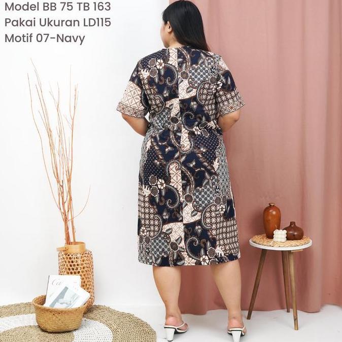 [ DIVA ] Dress Batik Modern Katun Stretch Premium Jumbo Bsize