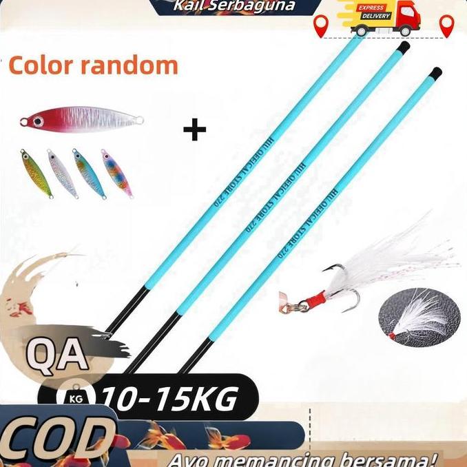 Joran Tegek Fiber Fukushima Joss Power 210 270 360cm Murah Kuat Lure Tegak 12 Meter Bahan Fiberglass