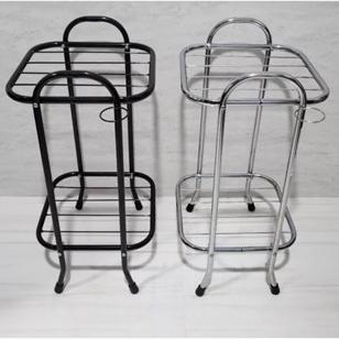 OUTRED Rak dispenser dan  Rak Magic com 2 Susun - Hitam | Meja Dispenser air Galon