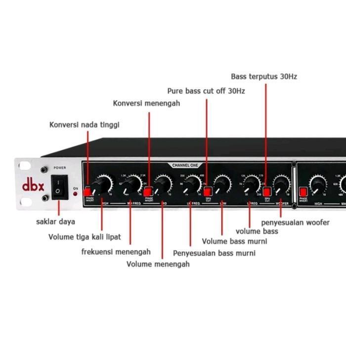 Crossover Dbx 224Xl + Output Subwoofer Original Dan Terpercaya