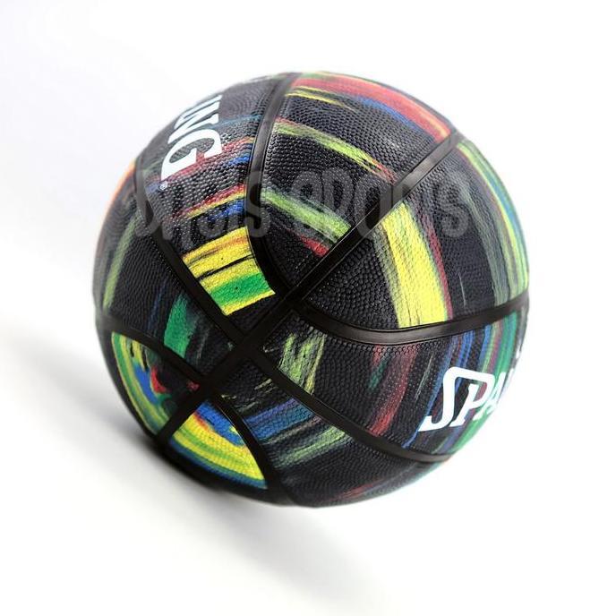 Bola Basket Spalding Marble Series Basketball Black Size 7 Terlaris