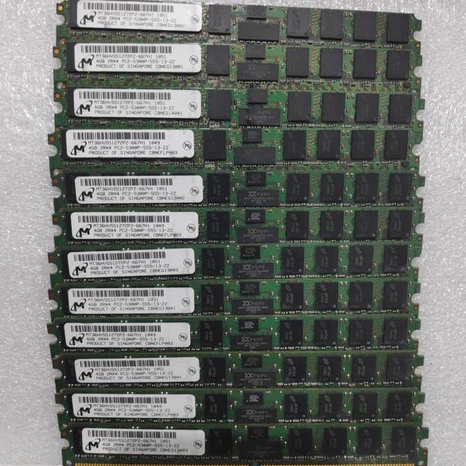 Ram Server 4GB DDR2 PC2-5300P-555 2Rx4 Terlaris