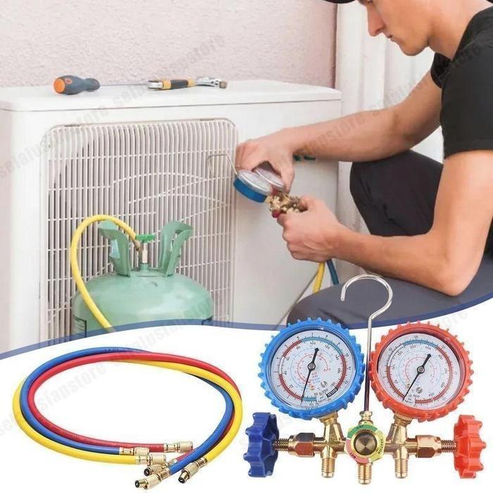 Harga Terendah Paket Komplit Isi Ac Mobil R134A Double Manifold/Paket Lengkap Isi Freon Ac Mobil Ala