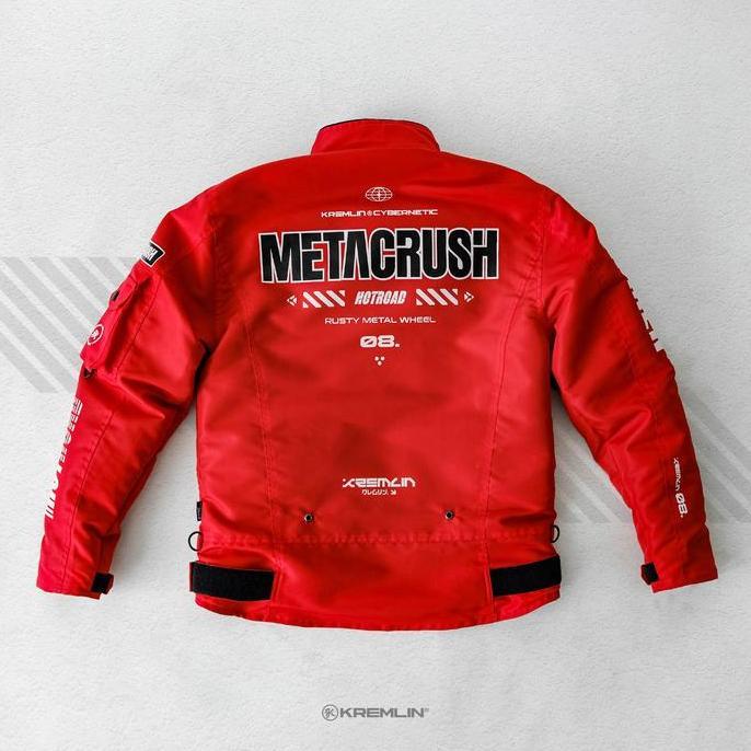 Lazzbuina - Kremlin Red Jacket Biker Cyber Jaket Motor Cyberpunk Premium Metacrush