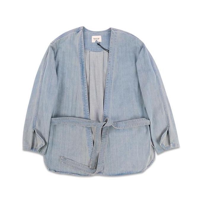 Lazzbuina - FOG Denim Kimono Vintage Indigo Outer Kimono Pria Denim Premium