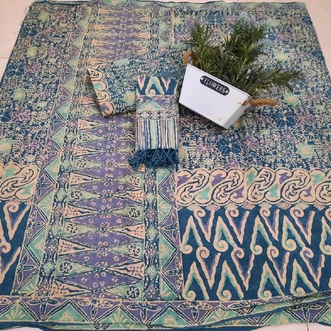 kain batik sarimbit keluarga bahan dobby warna pastel trusmi cirebon