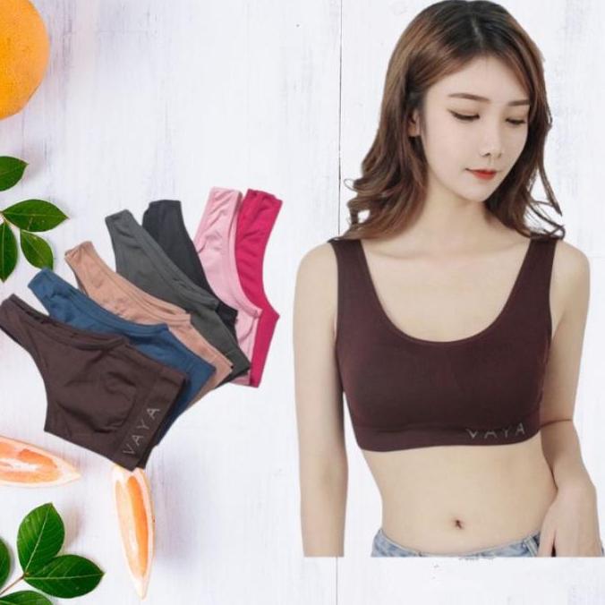 Murah Mini Set Bra Wanita Remaja Dewasa Katun Rajut Non COD