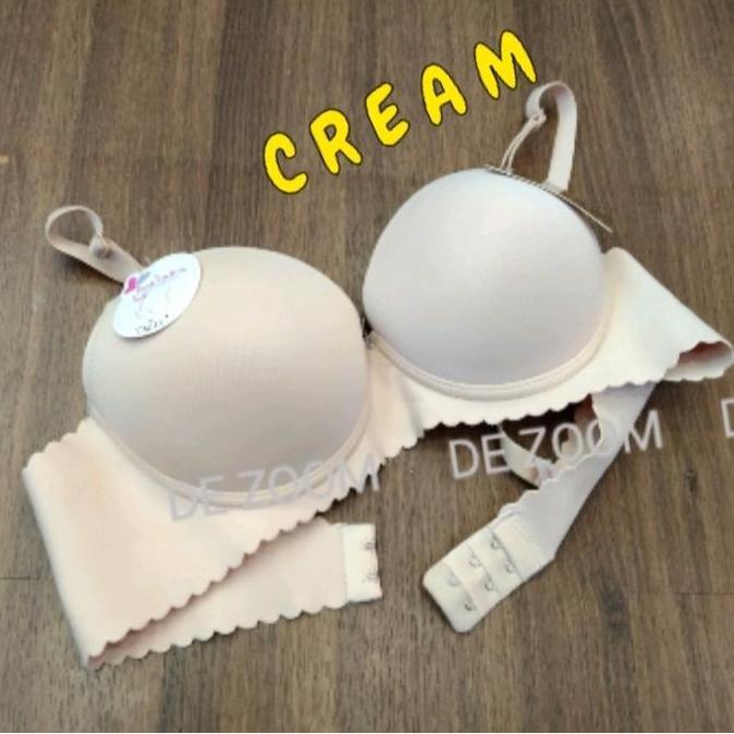 Murah Bh Cup A cup kecil Busa Tebal Tally 004 kait 2 uk 32-36 Bahan Nilon Polos 3/4 Coverage  Bra No