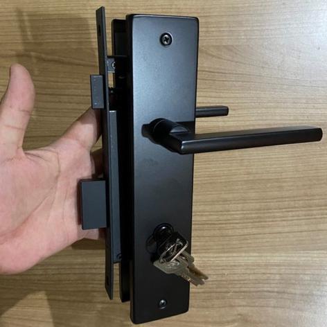 HANDLE HAMPTON LHP AI H1228 H1567 MATT BLACK HITAM HANDEL HENDEL GAGANG PINTU KUNCI RUMAH PEGANGAN T