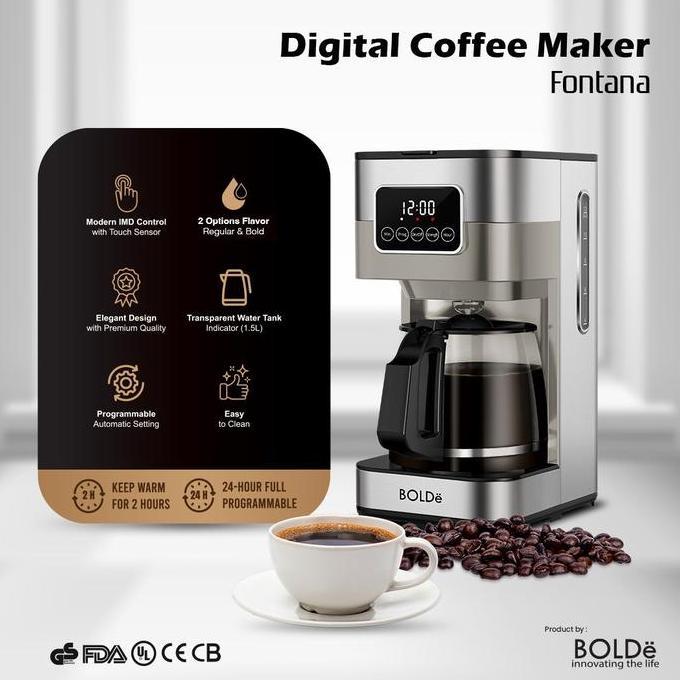 mercyandraback - bolde digital coffee maker fontana mesin kopi low watt