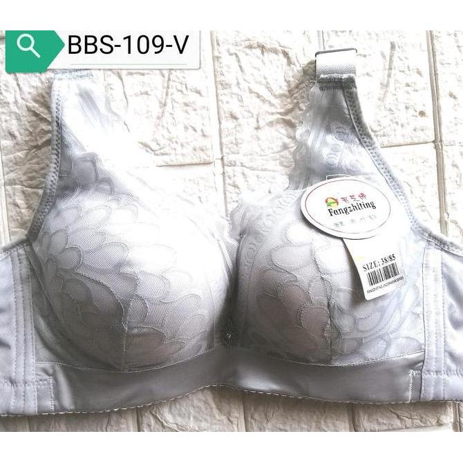Murah BRA Busa Tipis BH Cup B Berkawat Kait 3 Tali Adjustable Penutup Samping Lebar Full Coverge Kem