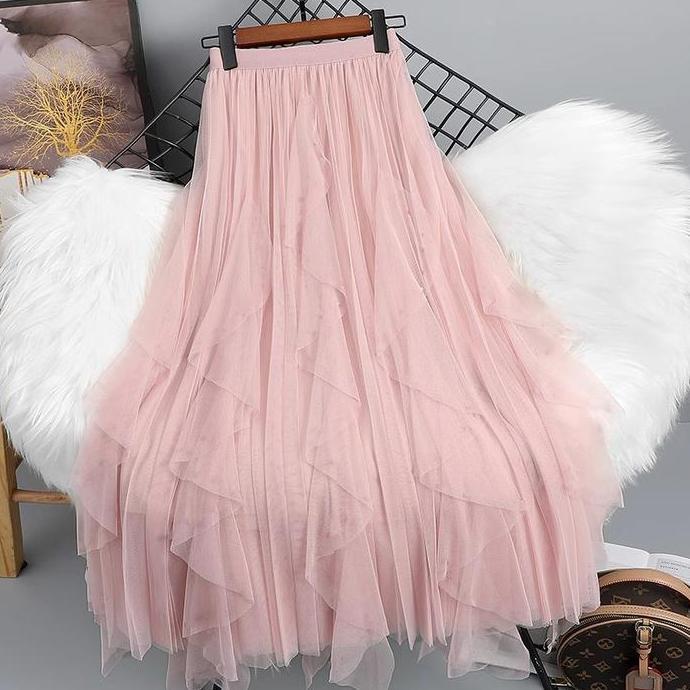 Tutu skirt rawis dewasa 3lyr /75cm Rok tutu asimetris panjang premium zig-zag Rok Tutu 7/9 Tebal Lay