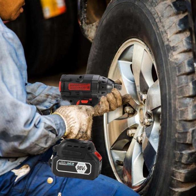 Promo Cordless Impact Wrench 98V Brushless 98V Bor Obeng Kunci 98 Volt/Pembuka Baut Truck Mobil Cord
