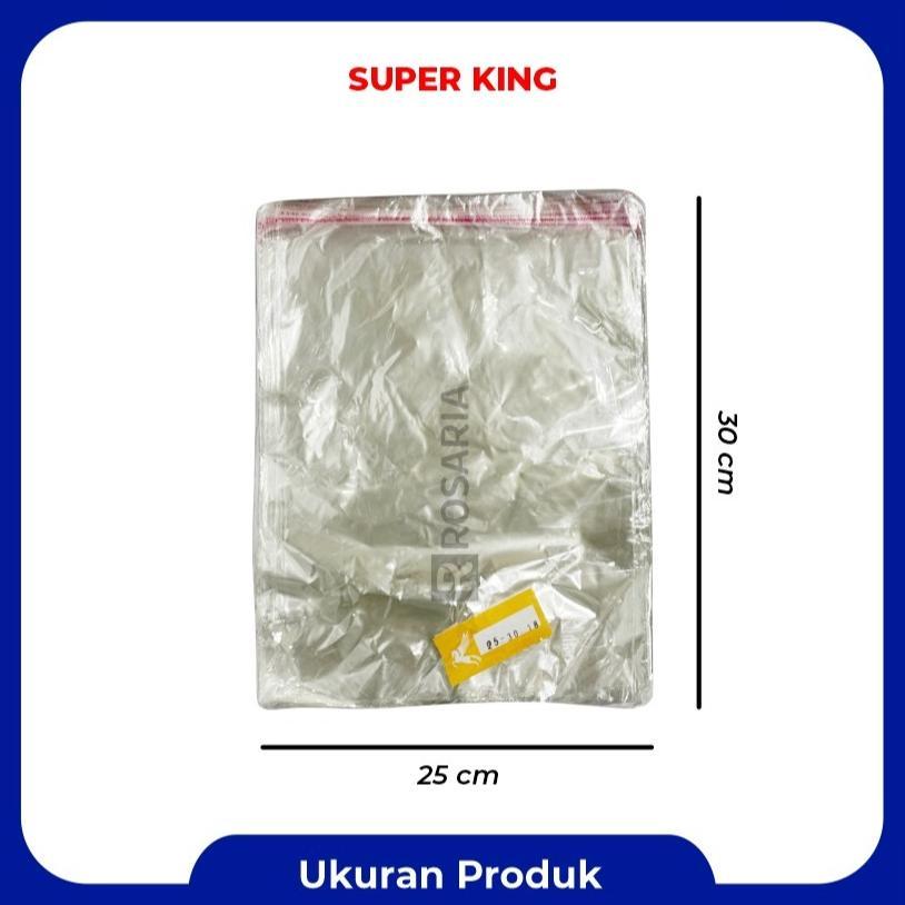 Opp 25X30 Kantong Plastik Kemasan Bening Seal Lem Baju Kaos Stok Baru