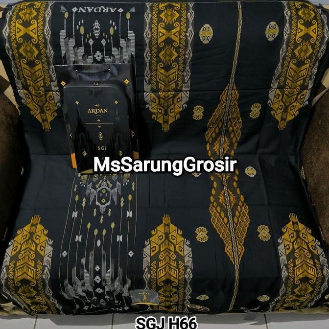 Spesial Sarung Ardan Sgj Gold Khusus Putih Dan Hitam Rayon Tebal