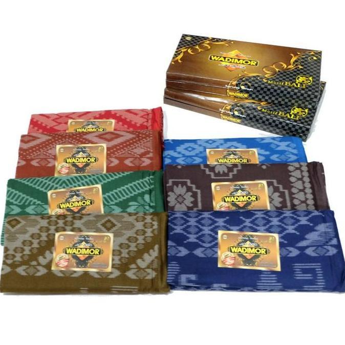 Miliki Sarung Wadimor Motif Bali Pria Kain Tenun Samping Songket Batik Tradisional Premium Dewasa La