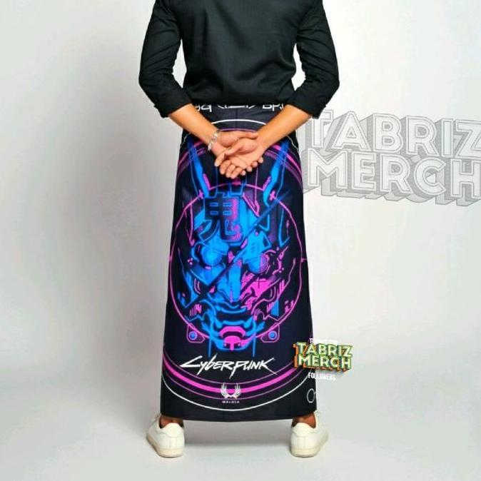 Miliki Sarung Batik Motif Cyberpunk Bahan Katun Halus Tebal Tembus Luar Dalam  Muslim Dewasa Santri 