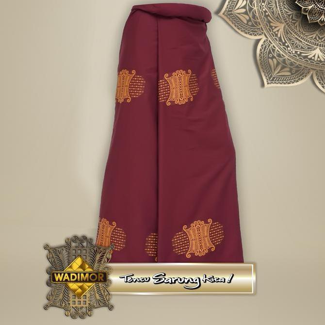 Miliki Wadimor Sarung Tenun Jacquard Bordir Pintu Aceh Kain Katun Dewasa