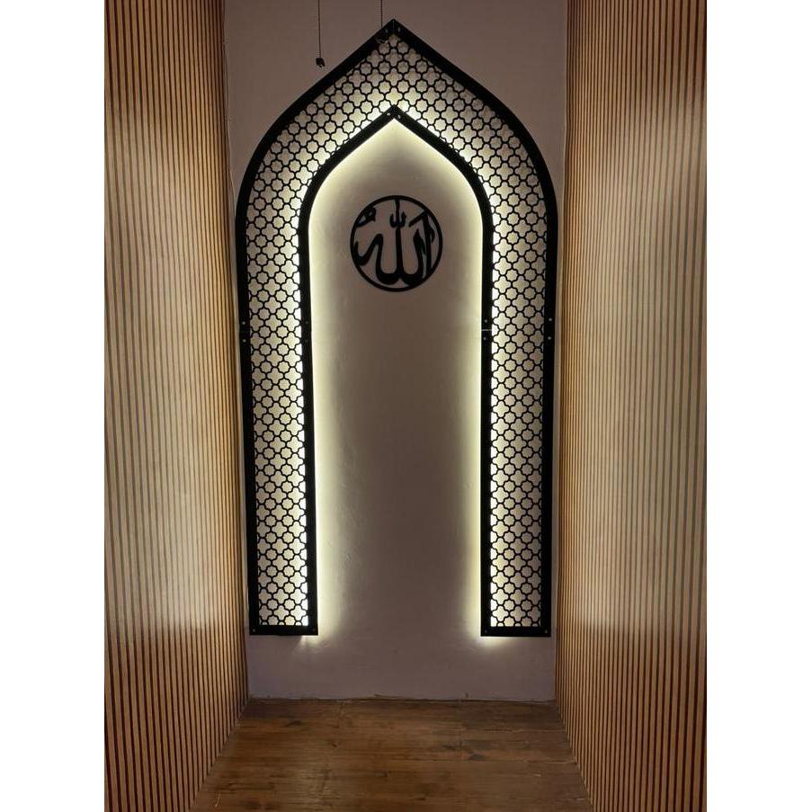 New- Mihrab Mushola Rumah V2 | Dekorasi Mihrab Mushola Moroccan Style LED