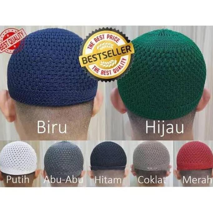 New- PECI HAJI RAJUTAN WARNA / TOPI RAJUTAN / PECI RAJUTAN / KOPIAH RAJUTAN