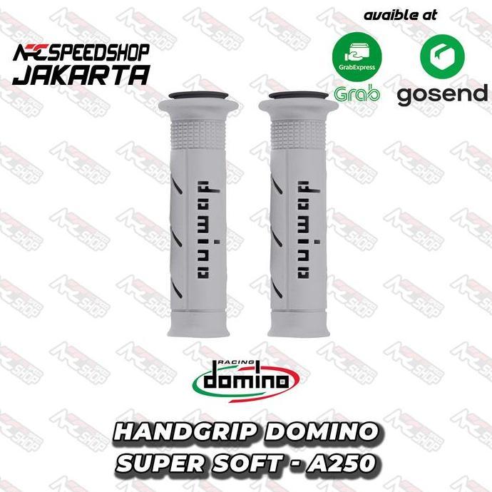 Hanfat Motor Handgrip Domino Super Soft Original Italy Universal - Grey Cbr250Rr Cbr600 Cbr1000 Rr R