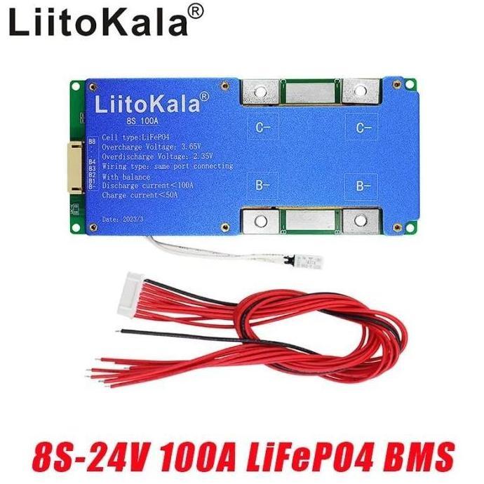 Liitokala BMS Lifepo4 8s 24v 100a BMS Baterai Lifepo4 24V Promo Premium