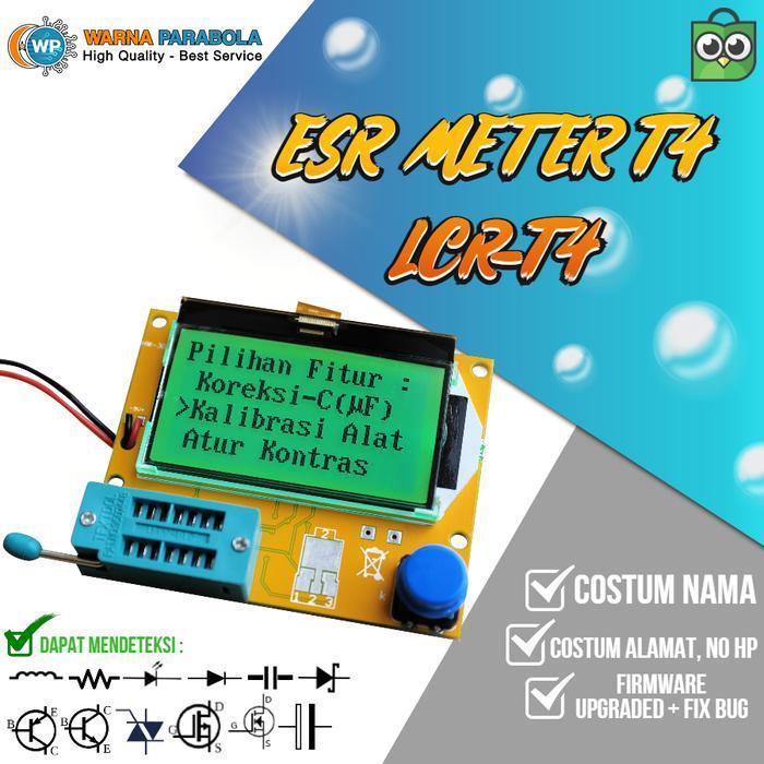 Lcr-T4 Mega328 / Esr Meter Digital T4 Sudah Upgrade Firmware Original Dan Terpercaya