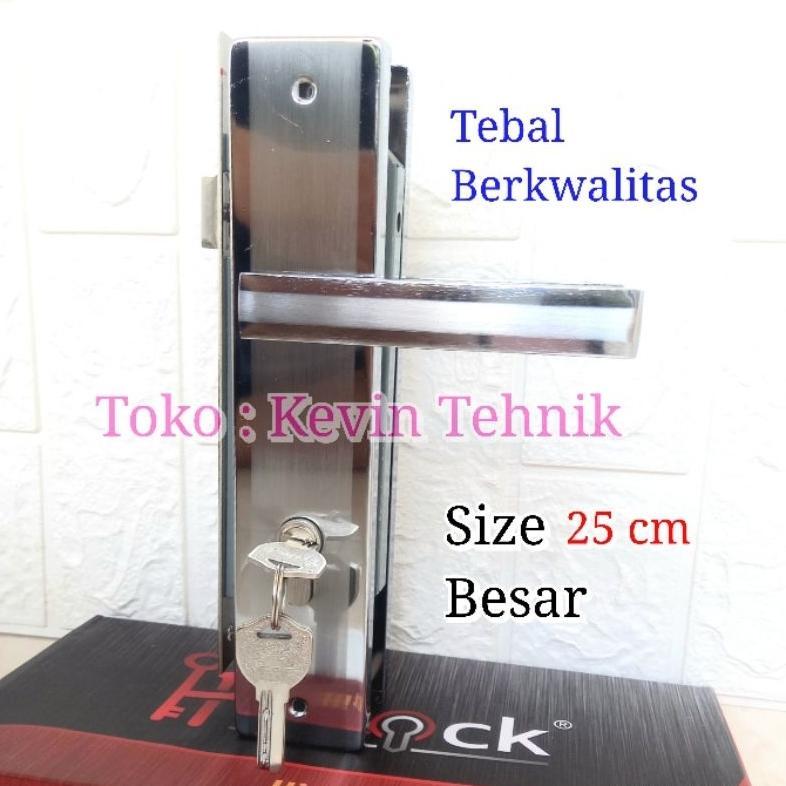 Kunci Pintu Besar Set 25 cm, Kunci Pintu Rumah Komplit, Handle Kunci Pintu set murah