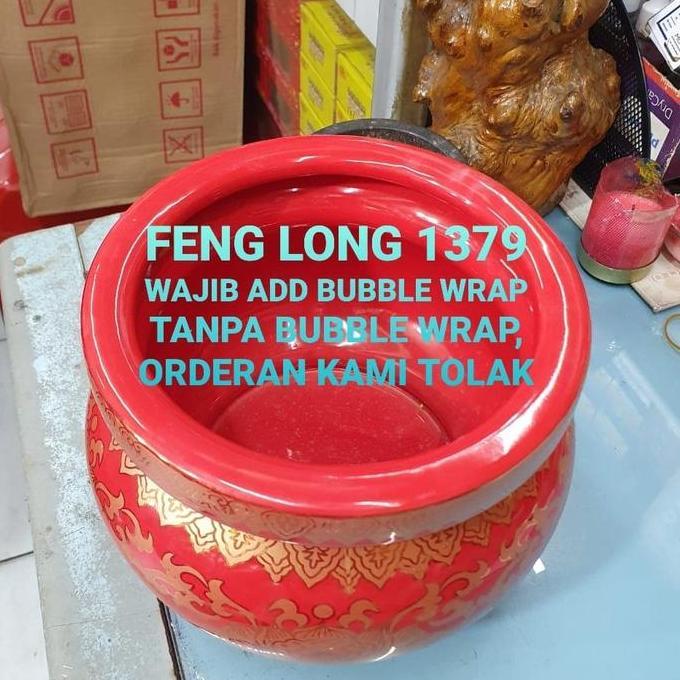 Hiolo Keramik TERATAI MERAH CABE 7"