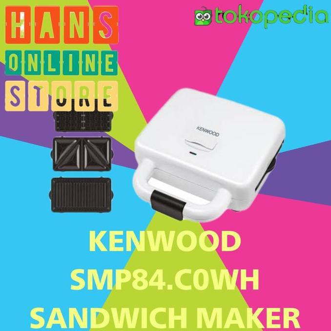 KENWOOD SMP84.C0WH 3in1 Sandwich Maker - White Promo Premium