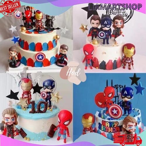 Murah Topper Superhero Avengers Dc Marvell Set Hiasan Kue Super Hero Ironman Superman Batman Captain