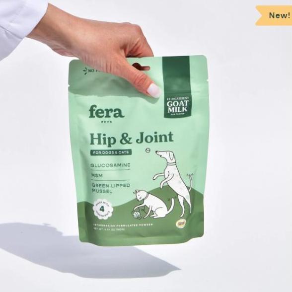 Fera Pet Organics Hip + Joint Goat Milk Glucosamine Anjing Kucing MSM