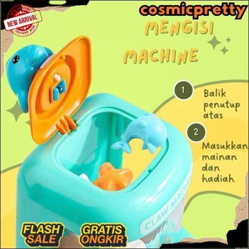 Teratas Mainan Game Capit Claw Machine Mini/Mainan Edukasi Anak Mesin Capit Mini Pakai Batrei Ada La