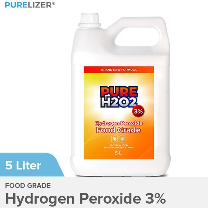 PURE H2O2 3% Food Grade 5 Liter Hydrogen Peroxide 5L 5000ml