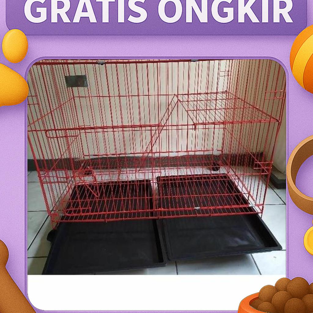 Kandang Besi/Kandang Kucing Lipat Besar Murah