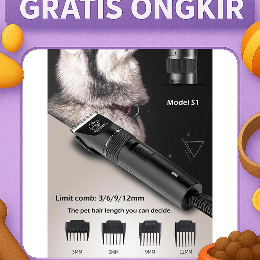 Baorun Pro Alat Pencukur Bulu Hewan Binatang Pet Dog Clipper S1