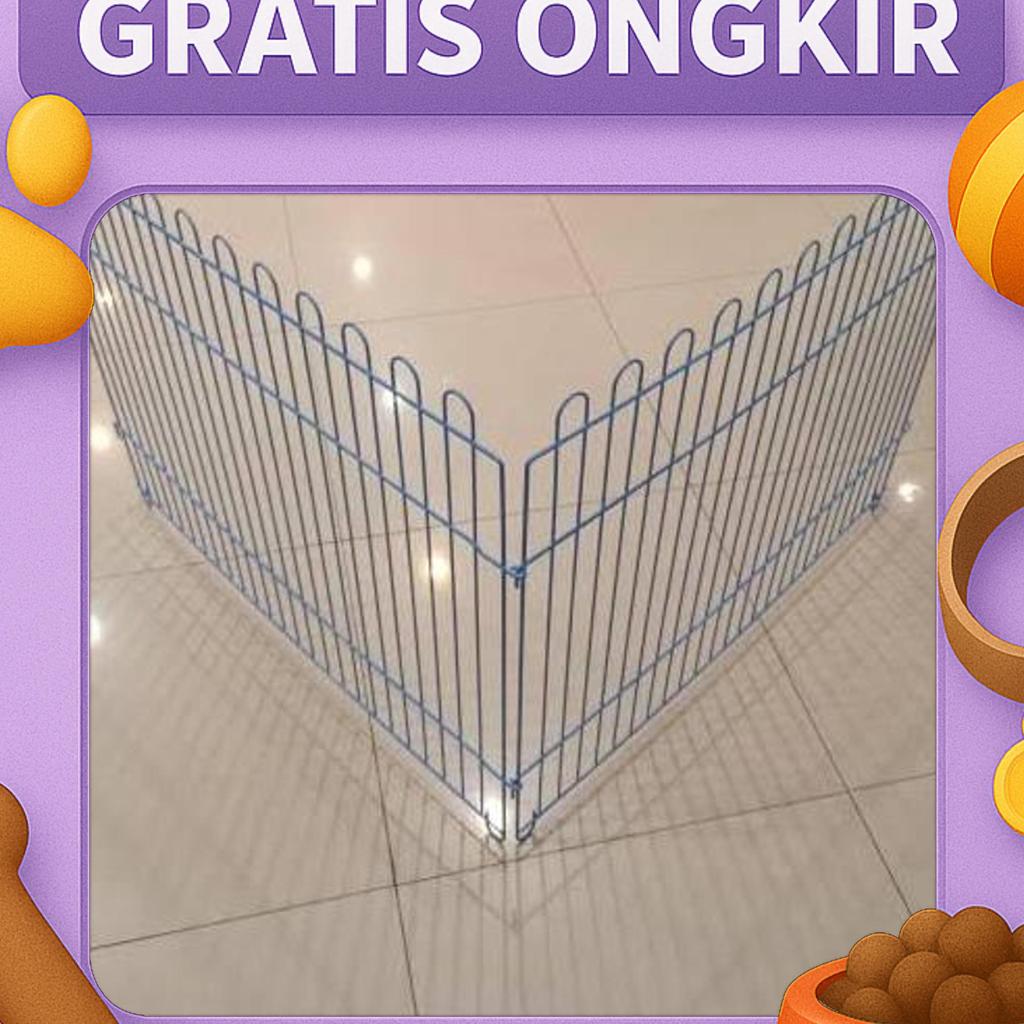 Kandang Pagar Besi Anjing & Kucing Size Large Only Grab/Gojek