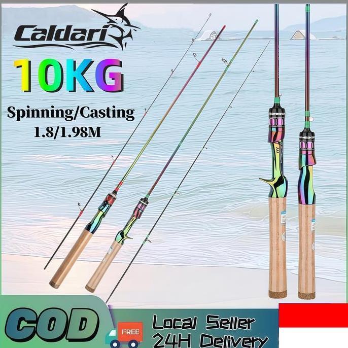 Joran Pancing Ultralight 1.98M 1.80M Joran Spinning & Casting Fishing Rod Tongkat Pancing Ujung Pada