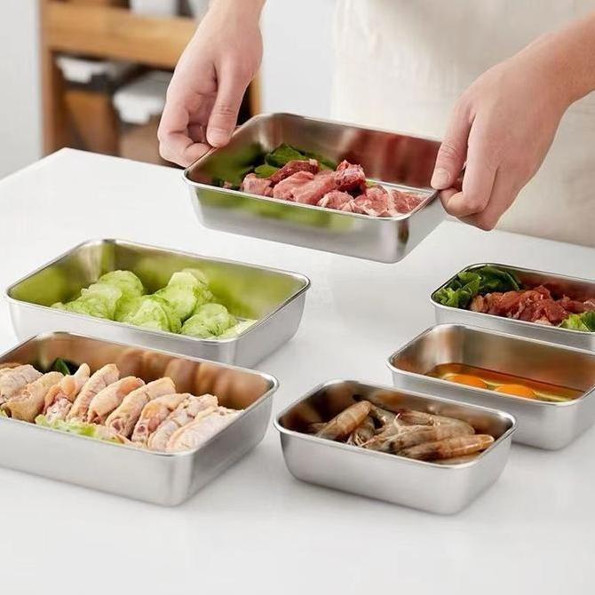 dargeman56 - set 6 food box stainless steel nampan sus wadah makanan & sayur